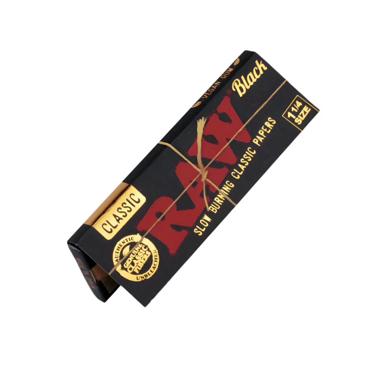 RAW Black 1 1/4 Rolling Papers