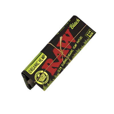 RAW Black Organic Hemp 1 1/4 Rolling Papers