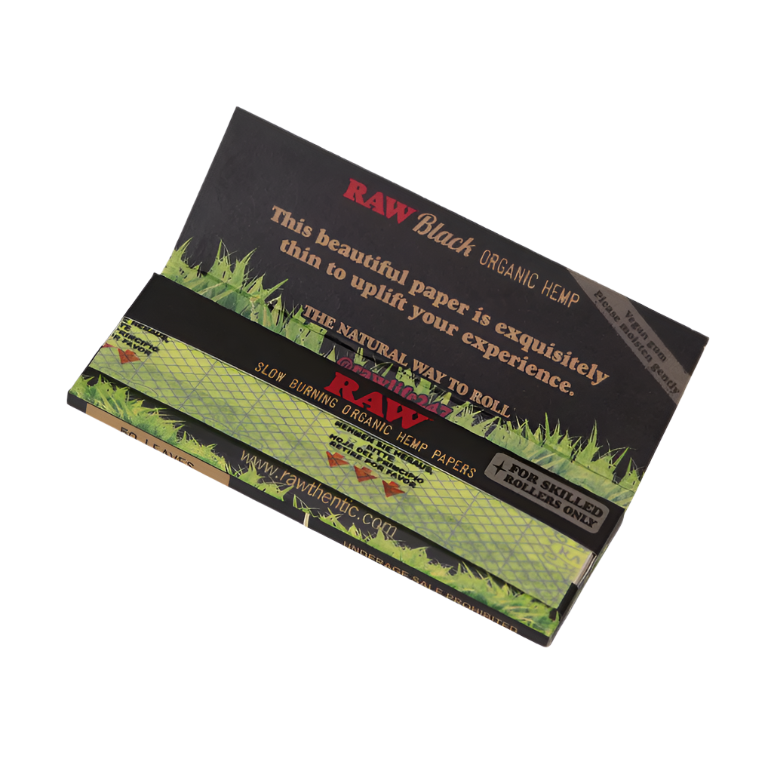 RAW Black Organic Hemp 1 1/4 Rolling Papers