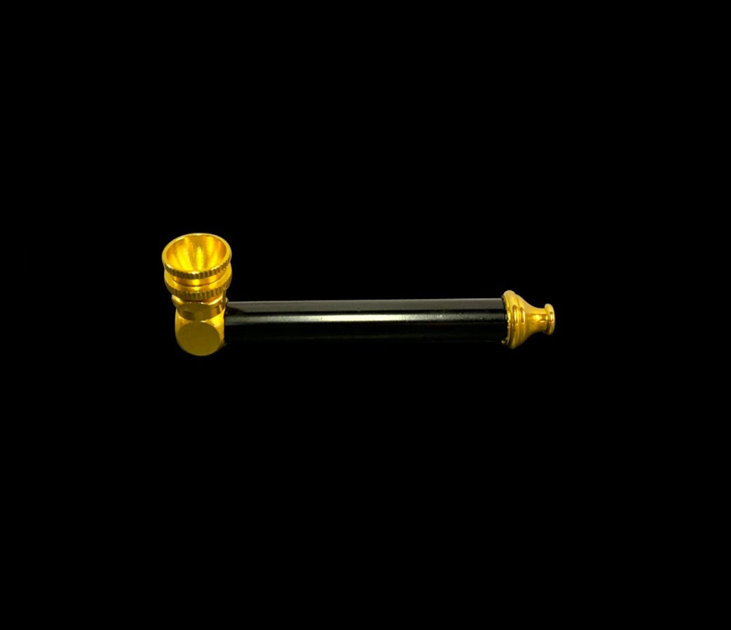 Standard 10cm Brass Pipe – compact and durable metal smoking pipe